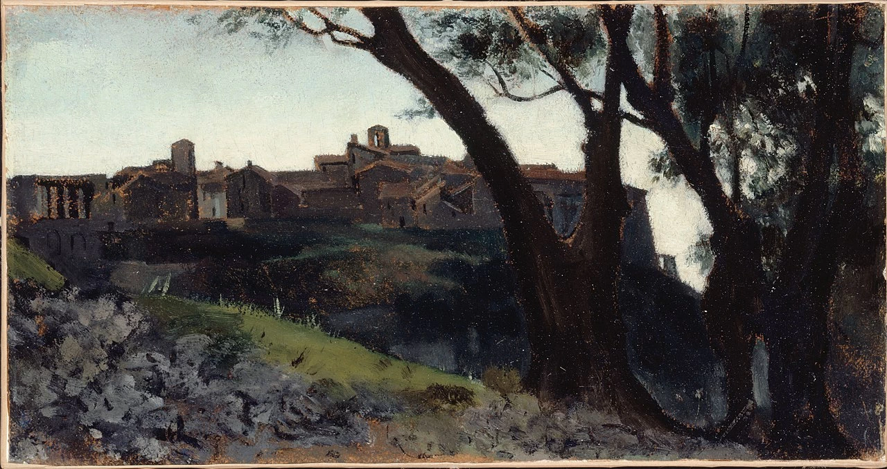 Paesaggio d'Italia. Villaggio al crepuscolo - Musée des beaux, arts de la ville de Paris